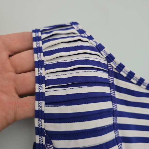 Lululemon Women's Run Stay On Course Tank Pigment Blue White Stripe 8 - Picture 8 of 16